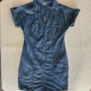 Guess Blue Lightweight Denim Mini Dress. Size S/P